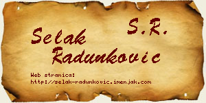 Selak Radunković vizit kartica